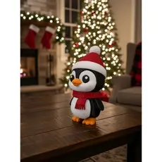 Pinguim Natalino Decorativo – Enfeite de Mesa Fofo , Presente Criativo e Decoração de Natal