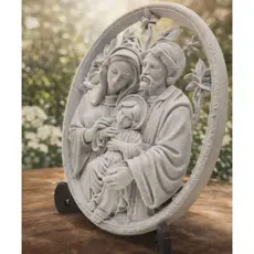 Placa Decorativa Sagrada Família Escultura – Decoração Religiosa