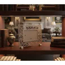 Porta-Retrato Vazado Decorativo de Mesa – Design Moderno, Elegante e Ideal para Presente e Decoração