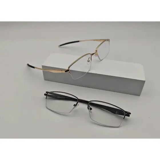 lentes planas de metal com meia armação 5119JK