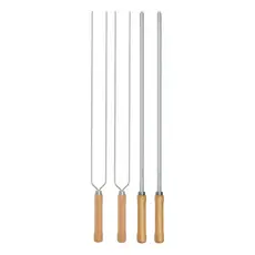 Kit Preparo Churrasco 4pcs Churrasqueira Espetos 65cm