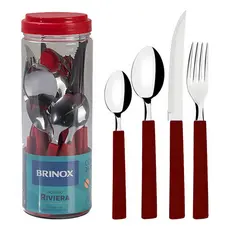 Faqueiro Riviera Em Aço Inox 24 Peças Brinox