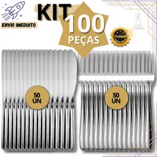 Jogo 100/84/72/48/36 Talheres de Inox Premium Garfos de Mesa Facas com Serra sem Ponta Talher Cozinha Restaurante Buffet