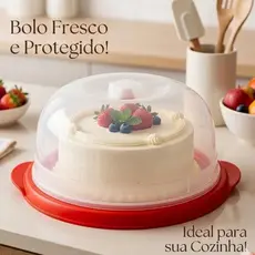 Boleira  Tampa Pratica e Proteção para seus Bolos e Sobremesas_ material sem cheiro e reforçado