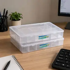 kit 2 Caixas Organizadoras Grandes 20 divisórias Caixas Box Multiuso