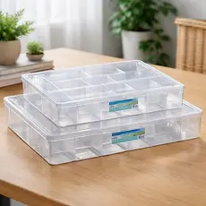 kit 2 Caixas Box organizadora 20 divisórias e 11 divisórias maletas box multiusos