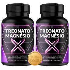 KIT 02 Magnésio L-Treonato Puro 120 Cápsulas Treonina Original 1000mg