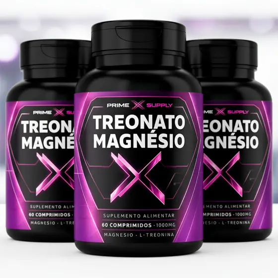 KIT 03 Magnésio L-Treonato Puro 180 Cápsulas Treonina Original