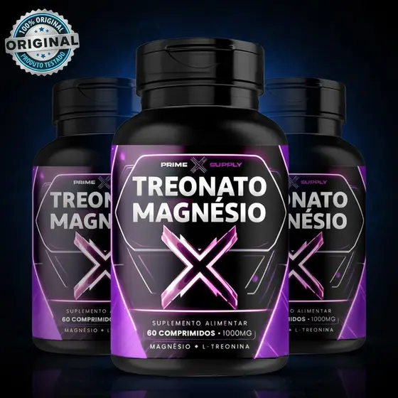 Kit 03 Magnésio L-Treonato 180 Cápsulas 1000mg Treonina Original