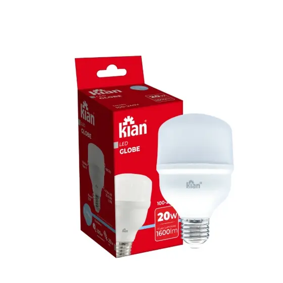 Lampada Led Globe 20W 6-500K Branca FriaBase E27 Bivolt Kian
