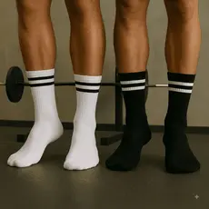 Meias cano alto para Treino – Listradas, Cano Alto, Conforto e Estilo na Medida Certa