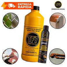 TF7 Fundo Convertedor de Ferrugem Spray E Base Líquida Original Limpa Prime Spray Tubo 1 Litro 300ml