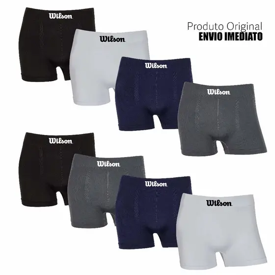 Kit 4 ou 8 cuecas boxer marca Wilson Microfibra Originais