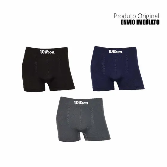 Kit 3 cuecas boxer marca Wilson Microfibra Originais