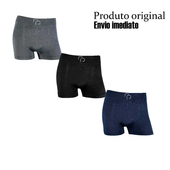 Kit 3 cuecas boxer marca Rafa Parize Microfibra Originais