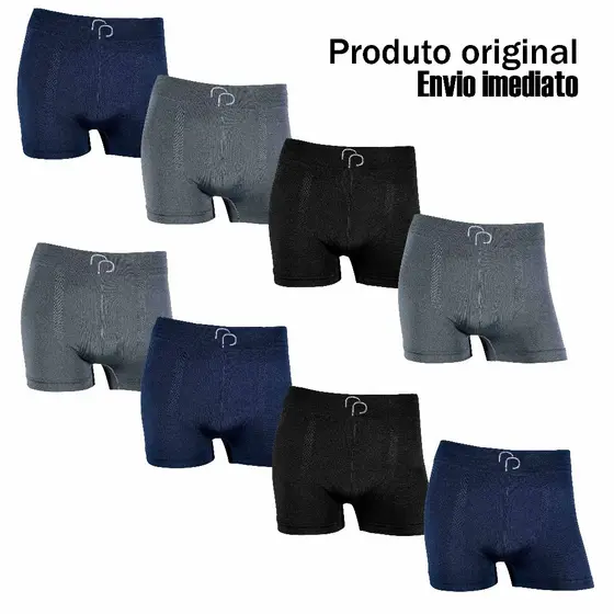 Kit 8 cuecas boxer marca Rafa Parize Microfibra Originais