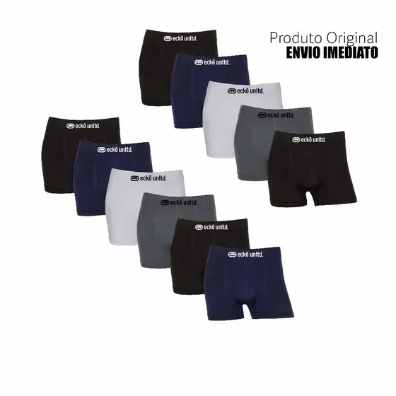 Kit 6 ou 11 cuecas boxer marca Ecko Microfibra Originais