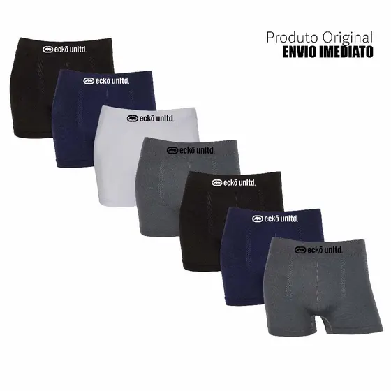Kit 3 ou 7 cuecas boxer marca Ecko Microfibra Originais