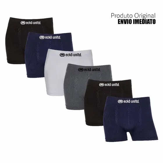 Kit 3 ou 6 cuecas boxer marca Ecko Microfibra Originais