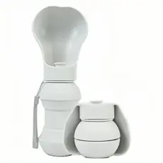 Bebedouro Portátil Silicone Flexível Cachorro Gato Hidratação Passeio Compacto