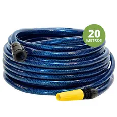 Mangueira Jardim 1/2” Trançada 20m com Bico e Esguicho Reforçada Flexível