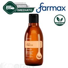 Óleo de Ricino 100% Puro Capilar Farmax 100ml Vegetal Tônico Crescimento Queda Envio Imediato