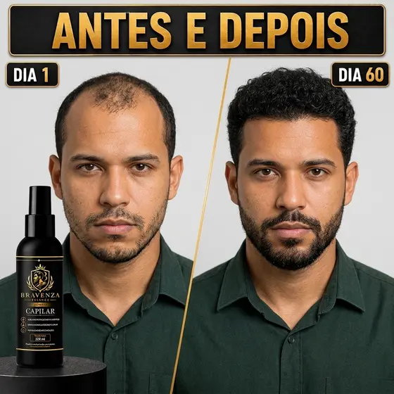 Bravenza Essence Tônico Capilar Cresce Cabelo Barba Bigode Cavanhaque Preenche Falhas Unissex 5