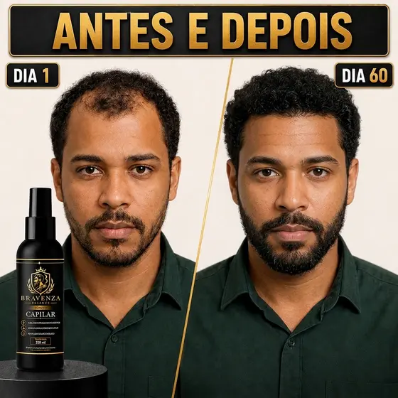 Bravenza Essence Tônico Capilar Cresce Cabelo Barba Bigode Cavanhaque Preenche Falhas Unissex 2