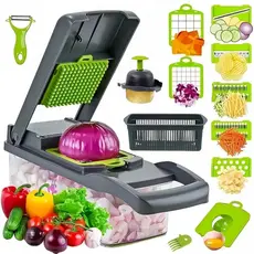 Cortador Multifuncional 16 em 1/6 em 1 Manual Fatiador Ralador de Legumes e Frutas
