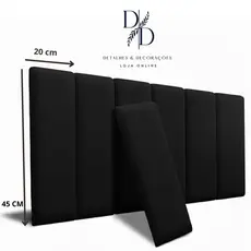 Cabeceira de Cama Box Completa 45x20 - Para Cama de Solteiro Casal Queen e King - ENVIO IMEDIATO!!!