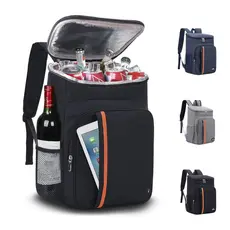 Mochila Térmica Impermeável Grande Capacidade Cooler Portátil Piquenique Quente Frio 23L Resistente Multi Funções