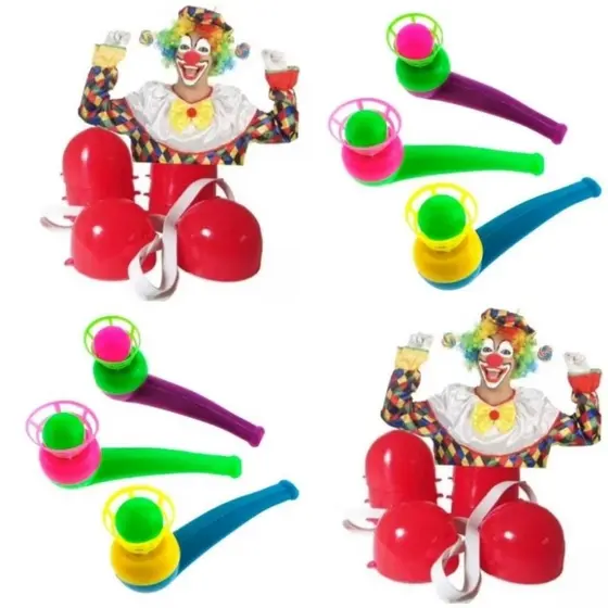 KIT 50 BRINQUEDOS SENDO 20 BRINQUEDO DE SOPRO INFANTIL+20 NARIZ DE PALHAÇO BRINQUEDO  INFANTIL PRENDA SACOLINHA