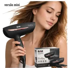 Secador Bak Secador Portátil Preto Com Rose Bivolt