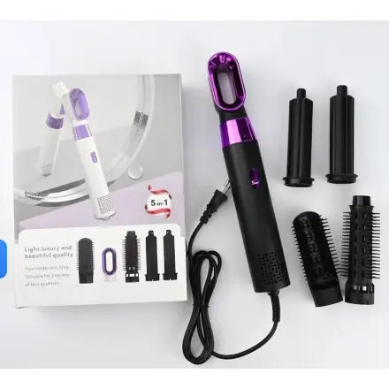 Modelador de Cabelo 5 em 1 110V com Ar Quente Escova Secadora Profissional fang