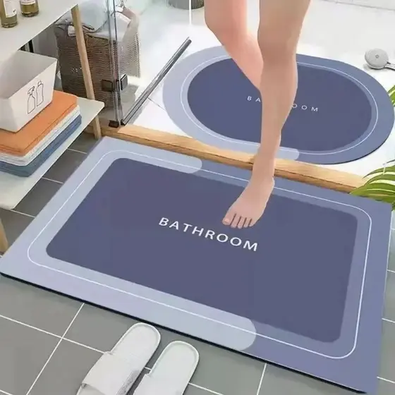 1/2/3pcs Tapete para Banheiro de Secagem Rápida e Super Absorvente Ideal para Chuveiro Cozinha e Varanda