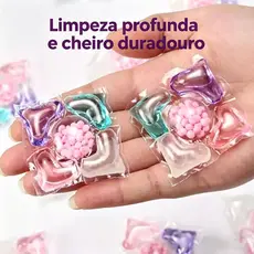 Detergente para Lavar Roupas Capsulas Concentrado Detergente Limpeza De Roupa Lavanderia Sabão Perfume Duradouro Lavagem