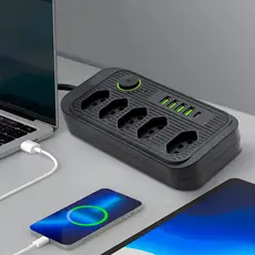 Régua Filtro de Linha Régua Extensão 6 Tomadas E 3 Entradas USB Bivolt 110v/220v Cabo de 2 Metros Extensão Elétrica
