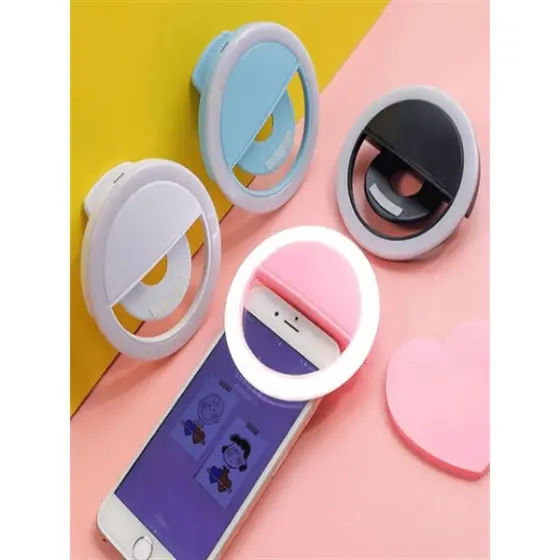 Ring Light Clip Selfie com LED para Celular Universal