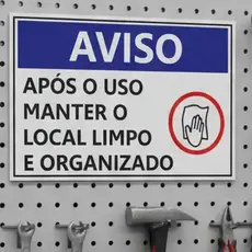 Placa Manter Local Limpo e Organizado Aviso de Limpeza Banheiro Cozinha Empresa Condomínio 30x20cm