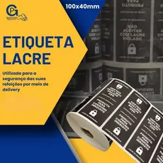 Etiqueta Lacre De Seguranca 100x40 - 1000 Unid Cor Preto