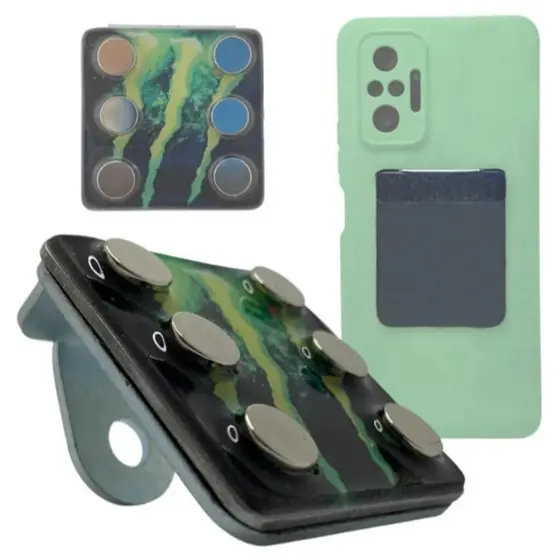Suporte De Celular P/ Moto Fixação Magnética Imã Extra Forte 6 imãs