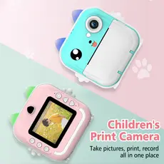Câmera De Impressão Instantânea Para Crianças Vídeo Fotografia Digital Fotográfica Toy Mini Impressora Térmica Boy Girls