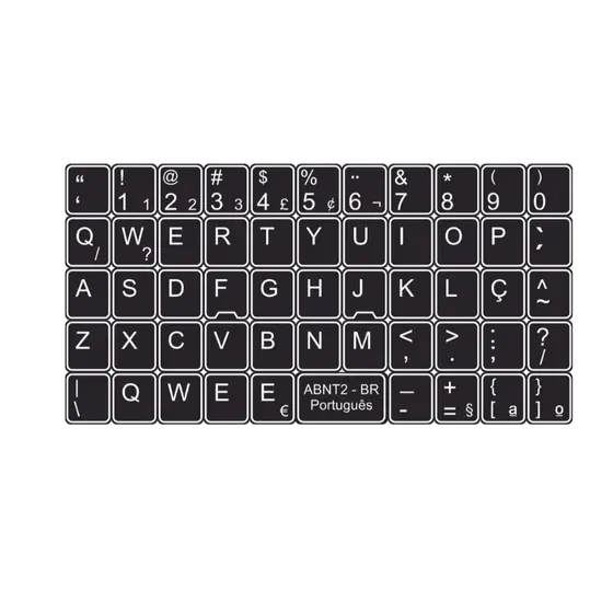 Adesivos Teclado ABNT2 Português – Renovação de Letras para PC, Notebook e Macbook 💻