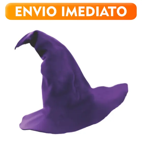 Chapéu de Bruxa Roxo Adulto Halloween Fantasia Criança Acessório Festa Temática