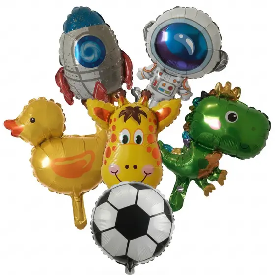 Kit 10 Balões Metalizados Temáticos Festa Infantil Aniversário Reutilizável (Escolha o Modelo)
