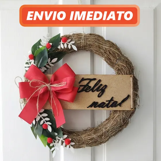 Guirlanda 30cm Natal Porta Entrada Luxo Decorada Decoração 2025 2026