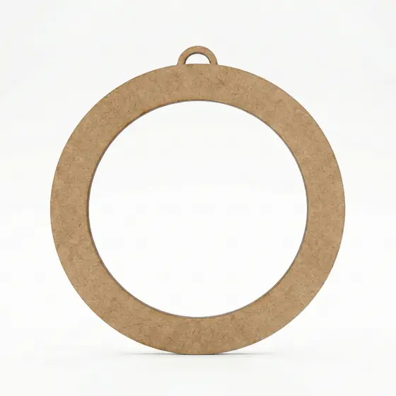 Moldura Redonda MDF Para Guirlanda de Natal e Páscoa Base Macramê e Crochê com Suporte para Pendurar