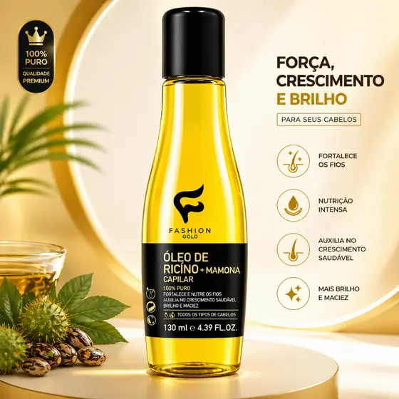 Oleo para Cabelo Ricino Mamona 130ml  Fashion Cosméticos