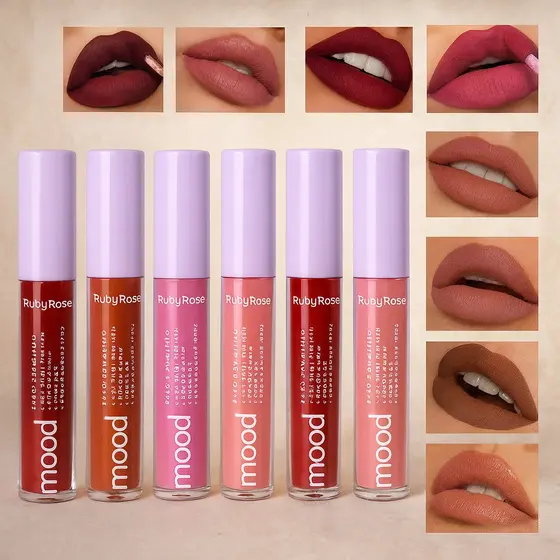 Batom Líquido Mood Vegano 3,2ml - Ruby Rose