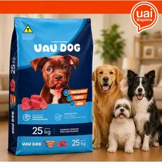 Ração Cachorro Filhote 25Kg Uau Dog Todas As Raças